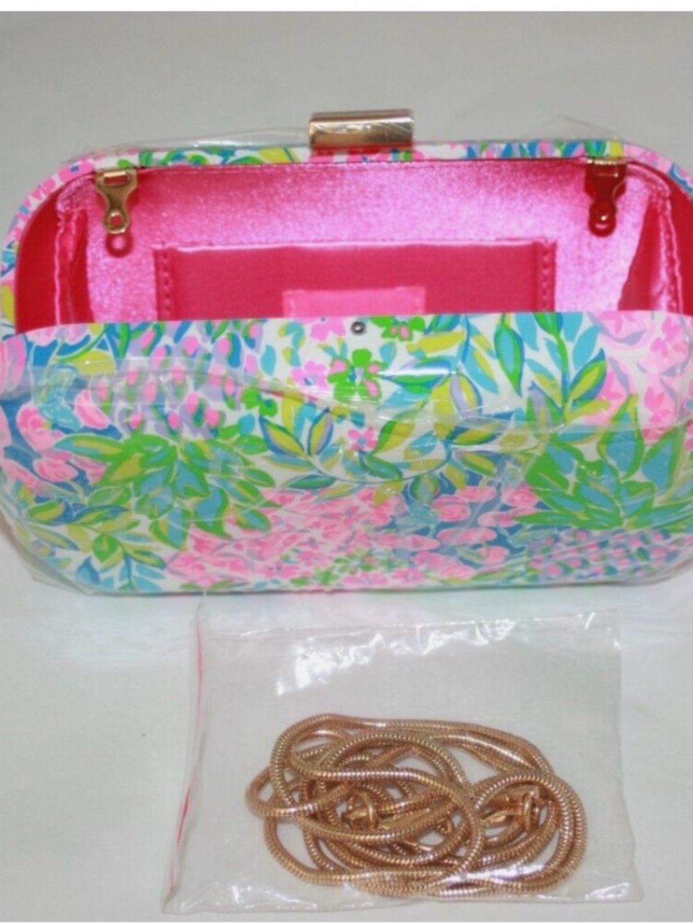 NWT Lilly Pulitzer Hardshell Clutch Shoulder Bag - A Cherry On Top